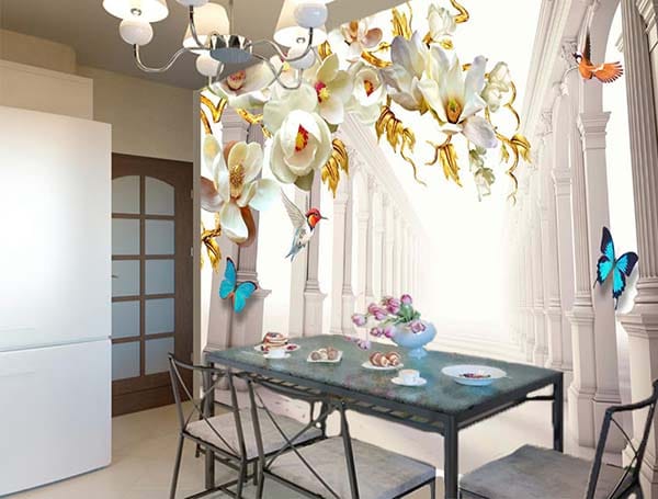 Фотошпалери Квіти та колони - Зображення 2