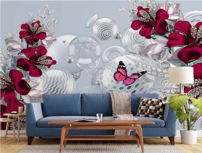 Фотошпалери 3d Лілії та Кулі