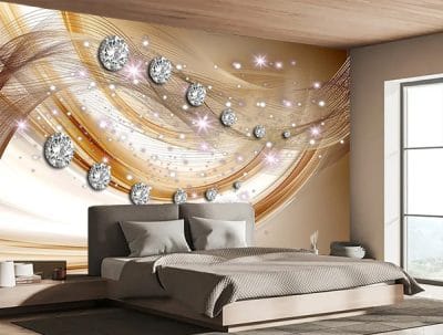 Фотошпалери Золоті нитки з діамантами