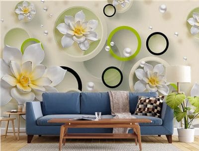 Фотошпалери Квіти та кільця