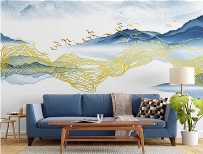 Фотошпалери Гори з птахами