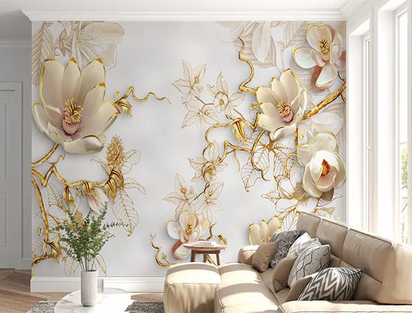 Фотошпалери Золоті квіти - Зображення 3