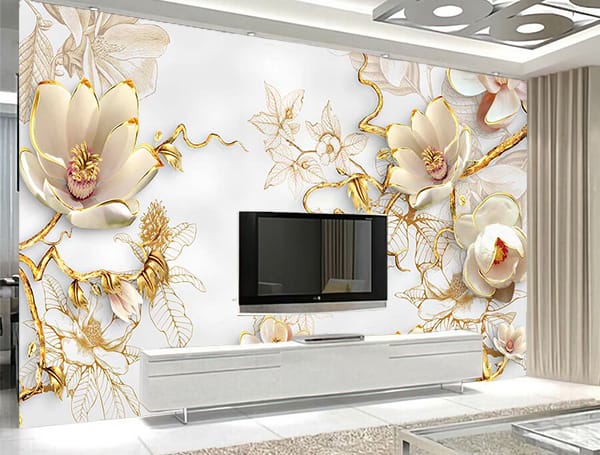 Фотошпалери Золоті квіти - Зображення 2