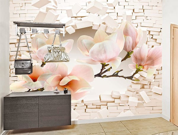 Фотошпалери Магнолія крізь стіну - Зображення 3