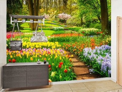 Фотошпалери Парк із квітами