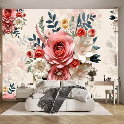 Фотошпалери Букет квітів троянди і магнолії