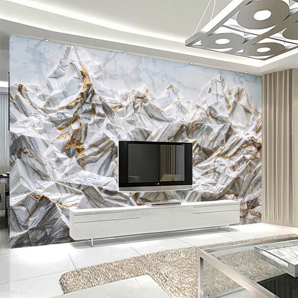 Фотошпалери Зім'ятий папір на тебу Гори