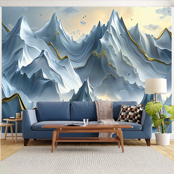 Фотошпалери Блакитні 3d гори