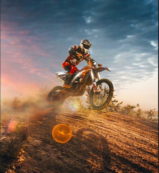 Фотошпалери Мотоцикл у пісках. Ціна 3200 грн за виріб.